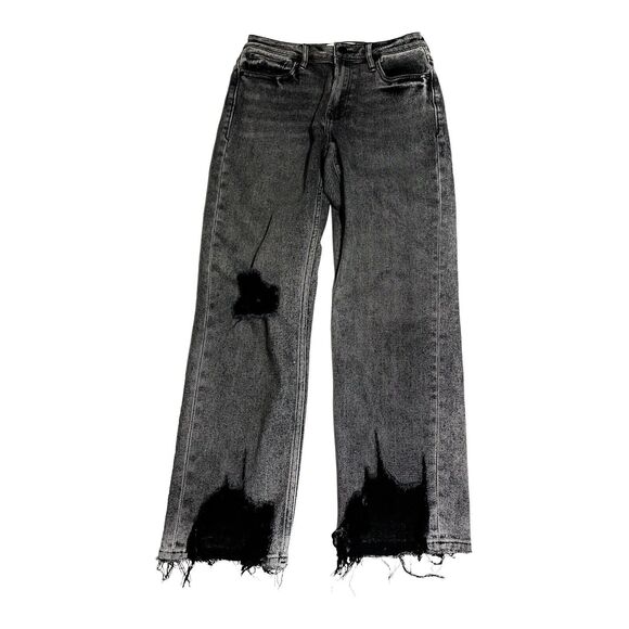 Dear John Jeans Jodi High Rise Cropped Distressed Black Frayed Pants Women’s 27 - Picture 11 of 11